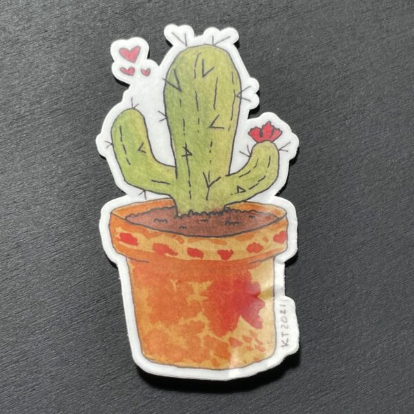 Cactus Love Vinyl Sticker - Image 2