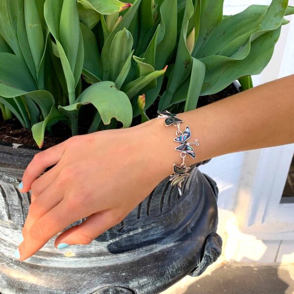 abalone butterfly bracelet