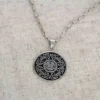 Alpaca Silver Aztec face Pendant