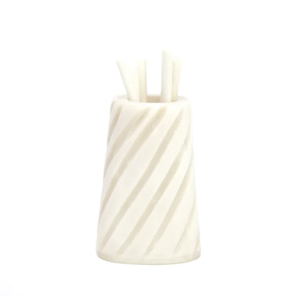 Hand-carved Cocktail Picks & Jar in Natural Bone