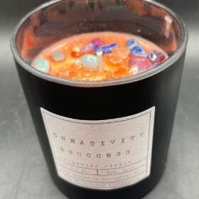 creativity success candle