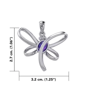 Amethyst Eternity Dragonfly Pendant
