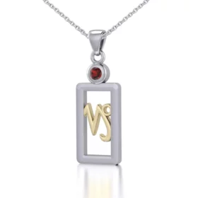 Capricorn Pendant with Garnet