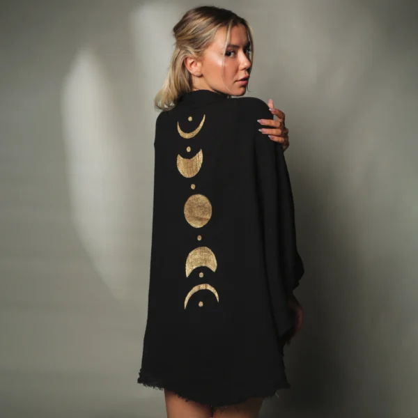 Moon Phases Muslin Kimono Robe / Poncho - Image 4