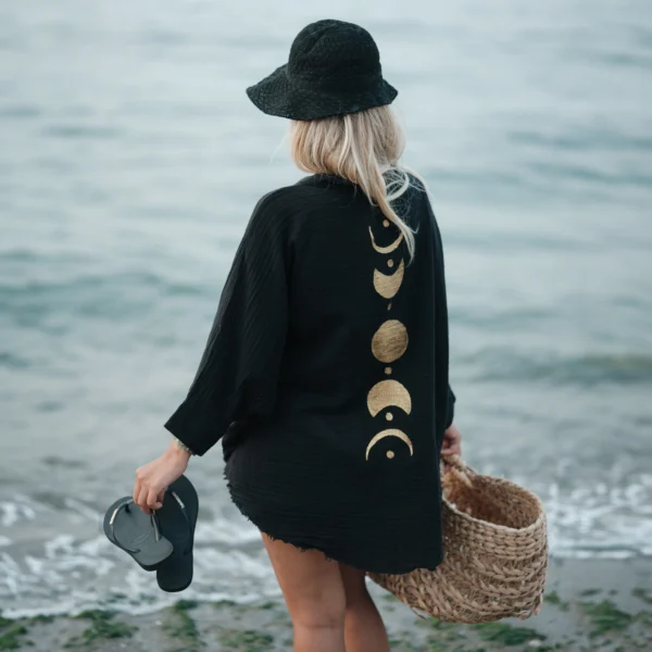 Moon Phases Muslin Kimono Robe / Poncho - Image 6