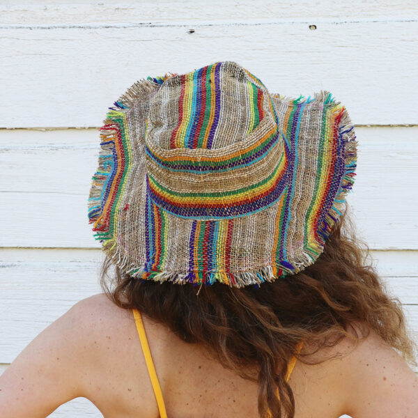 Hemp Rainbow Hippie Hat