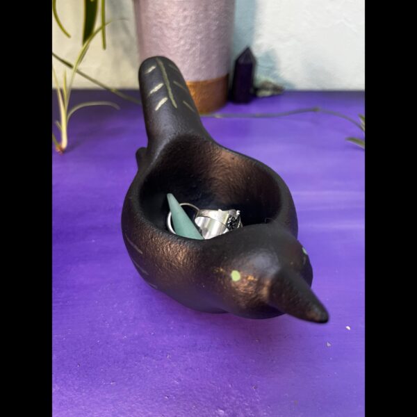 Crow Jewelry Holder infused with Lavender and Sea Salt - Image 5