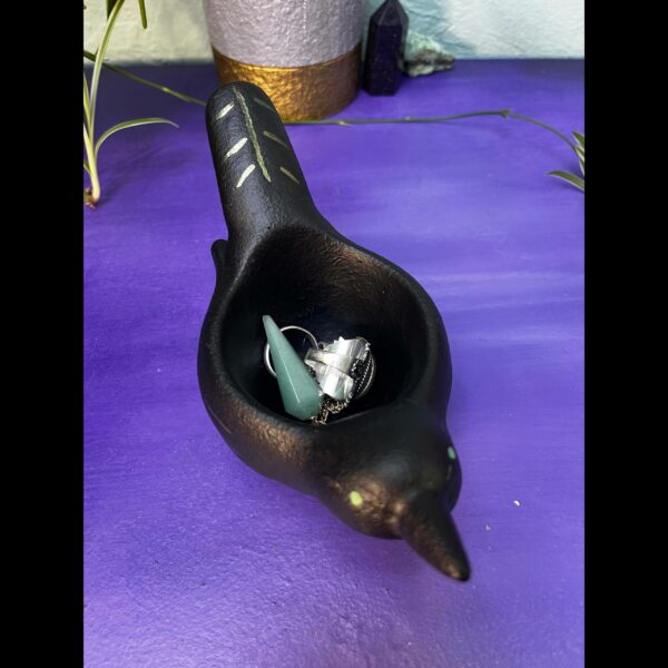 Crow Jewelry Holder infused with Lavender and Sea Salt - Image 4
