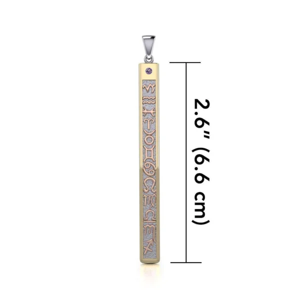 Zodiac Symbol Three Tone Pendant - Image 3