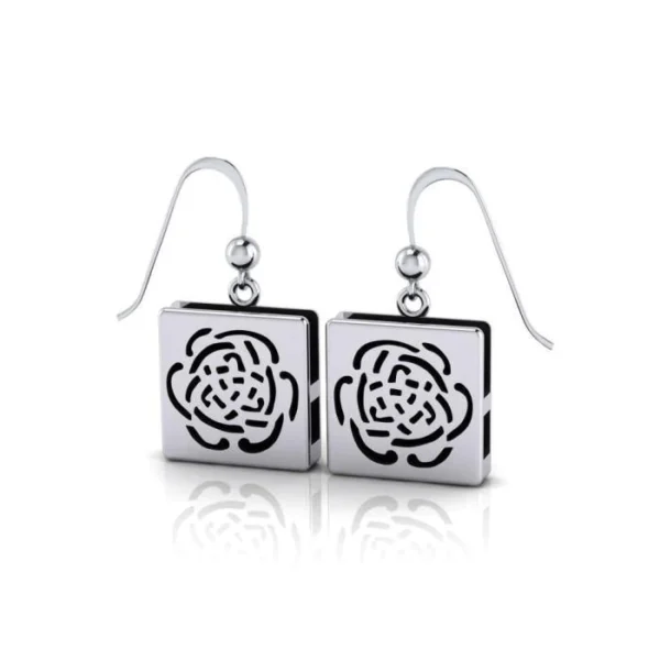 Rose Aromatherapy Sterling Silver Earrings - Image 3