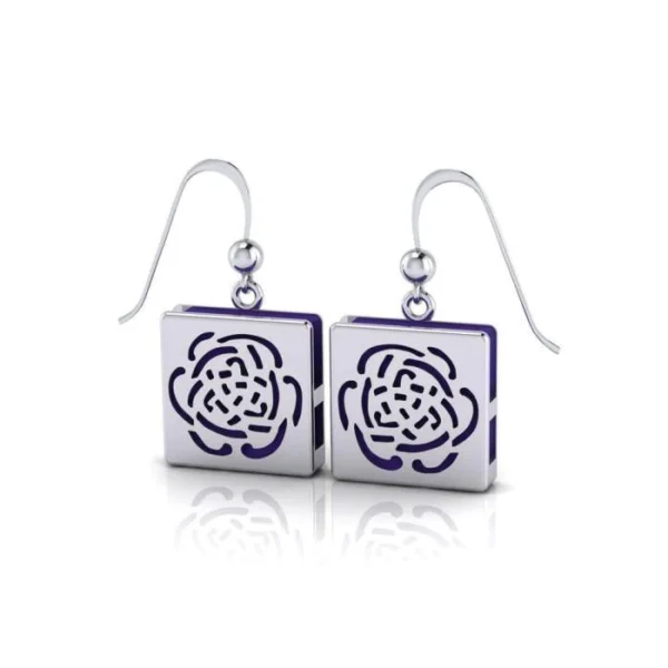 Rose Aromatherapy Sterling Silver Earrings - Image 5