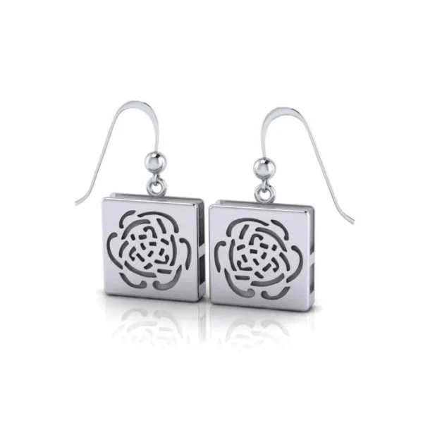 Rose Aromatherapy Sterling Silver Earrings - Image 6