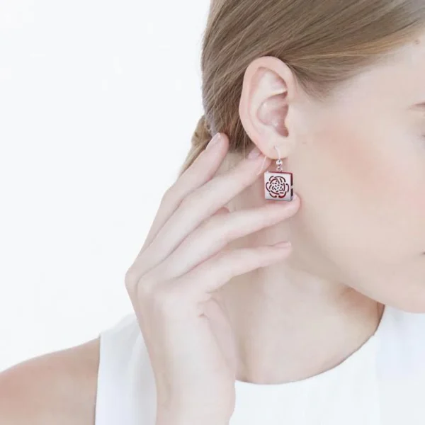 Rose Aromatherapy Sterling Silver Earrings - Image 7