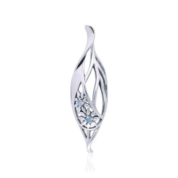Silver Elegance Daisy Leaf Pendant - Image 3