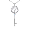 Silver Om Key Pendant