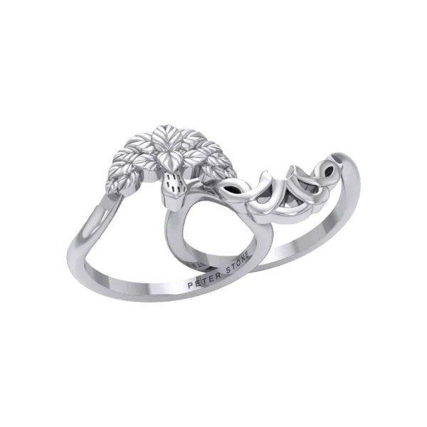 .925 Tree of Life Silver Puzzle Ring - Image 2