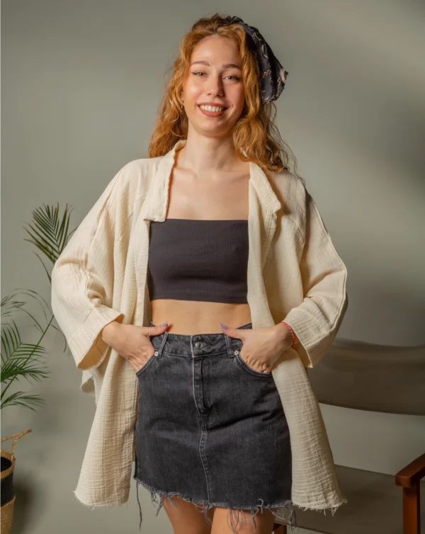 Moon Phases Muslin Kimono Robe / Poncho - Image 11