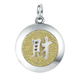 Feng Shui Wealth pendant gold and silver