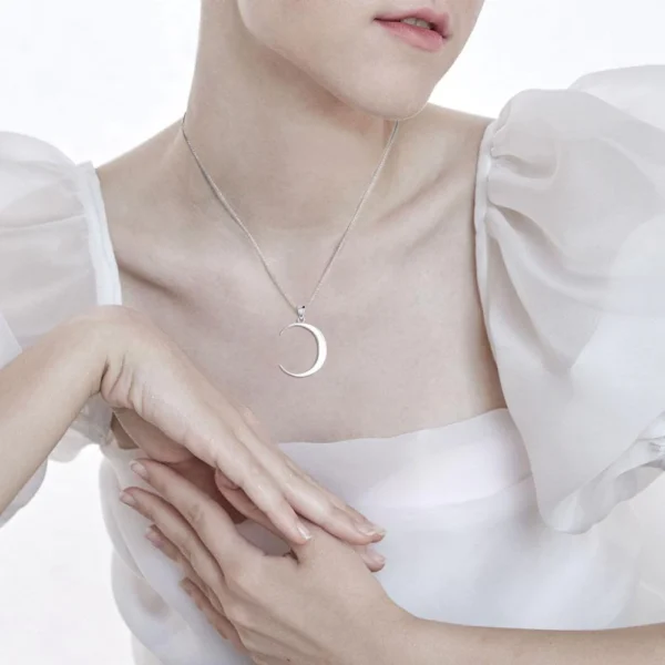A Glimpse of the Crescent Moon Sterling Silver Pendant - Image 3
