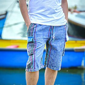 Jayli Cotton Stonewash Men's Cargo Shorts