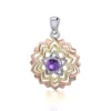 Sahasrara Crown Chakra Lotus Three Tone Pendant