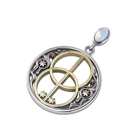 Chalice Well Healing Spell Silver, Yellow Gold and Pink Gold Pendant