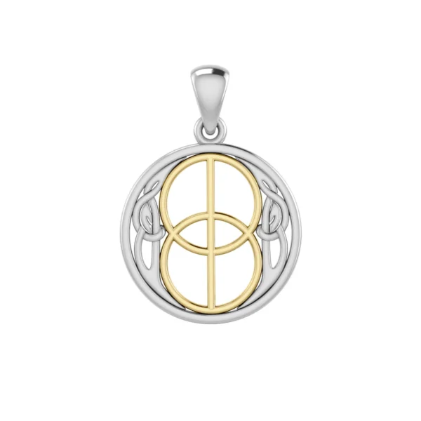 Chalice Well Sterling Silver with Gold Accent Pendant