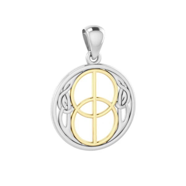 Chalice Well Sterling Silver with Gold Accent Pendant - Image 2