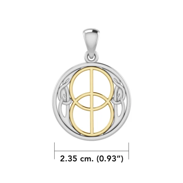 Chalice Well Sterling Silver with Gold Accent Pendant - Image 4