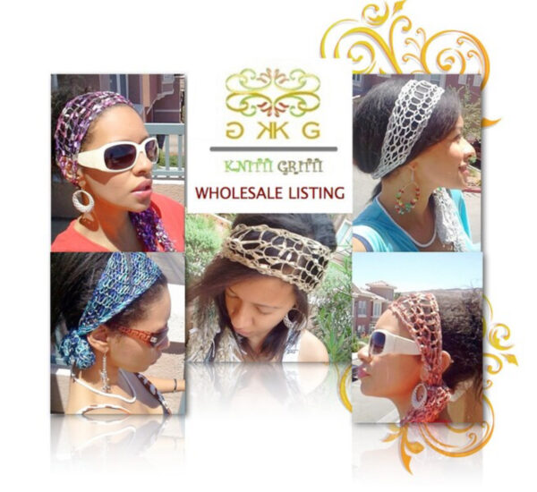 Pack of 24 Luxurious Silky Hand-knit Hair Scarves - Assorted Colors