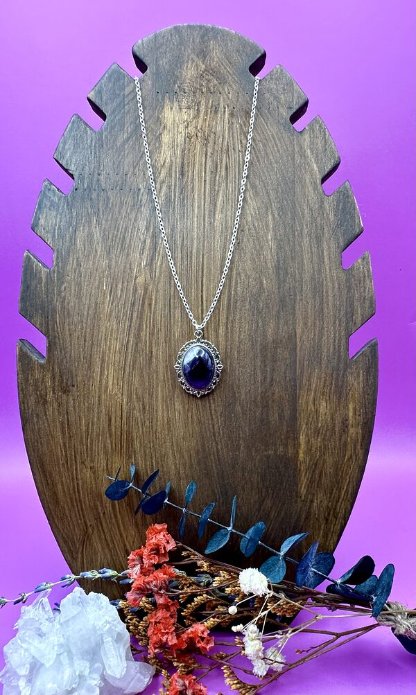 Amethyst Necklace with 18” Silver Chain - Image 5