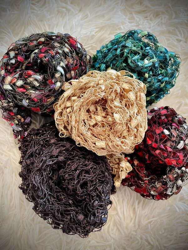 Pack of 24 Luxurious Silky Hand-knit Hair Scarves - Assorted Colors - Image 5