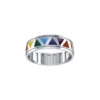 Rainbow Triangles Spinner Ring