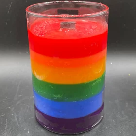 Pride Rainbow/Bi-Pride Soy Candles!