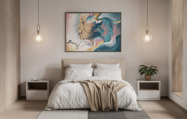Framed Inspiring Abstract Portrait Art Print on Matte Paper - "Stems of the Past" - Image 3
