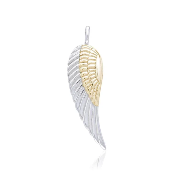 Angel Wing Silver and Gold Pendant