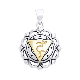 Vishuddha Throat Silver and Gold Chakra