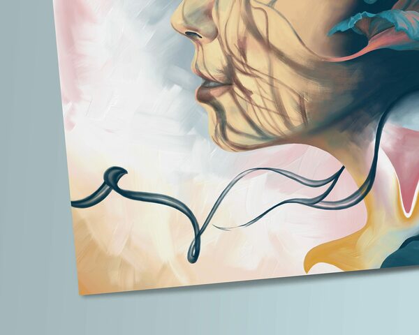 Inspiring Abstract Portrait Art Print on Matte Paper - "Stems of the Past" - Image 3