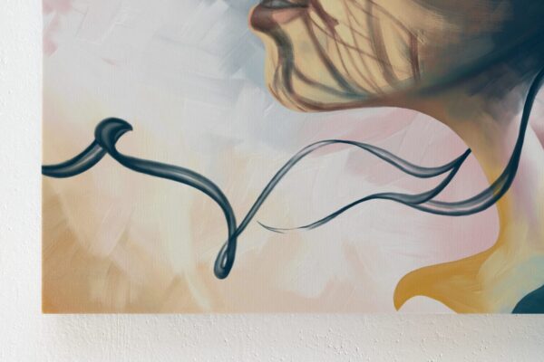 Inspiring Abstract Portrait Art Print on Slim Canvas, Unframed - "Stems of the Past" - Image 2