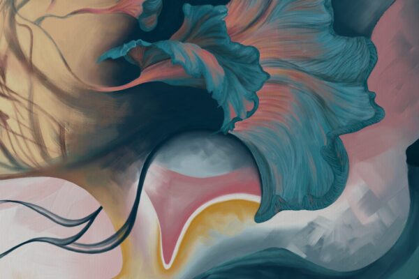 Inspiring Abstract Portrait Art Print on Slim Canvas, Unframed - "Stems of the Past" - Image 7