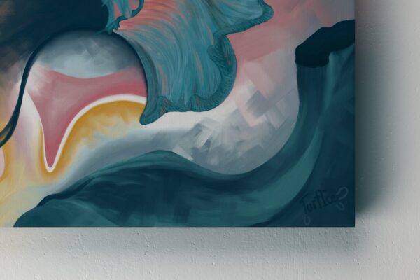 Inspiring Abstract Portrait Art Print on Slim Canvas, Unframed - "Stems of the Past" - Image 4