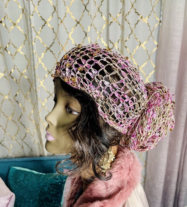 Hand Beaded Fall Head Wrap with Sequins - Boho Chic Handmade Hair Accessory
