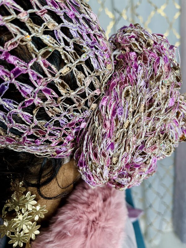Hand Beaded Fall Head Wrap with Sequins - Boho Chic Handmade Hair Accessory - Image 4