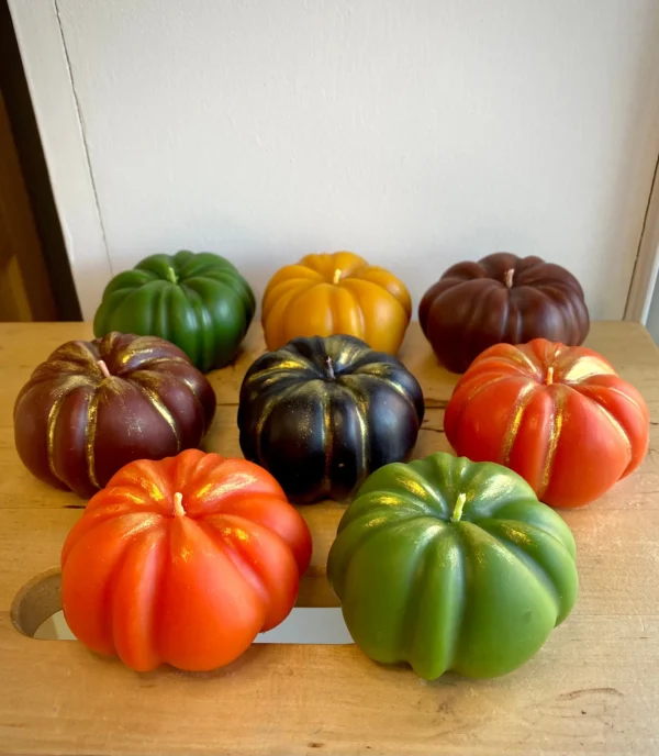 Pumpkin Candles ~ Natural beeswax and soy wax, Fall decor, Halloween, Samhain, Thanksgiving - Image 7