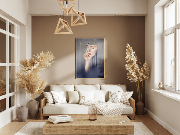 Framed Surreal Art Print on Matte Paper in Muted Colors about Neurodiversity | "Masking" - Image 8
