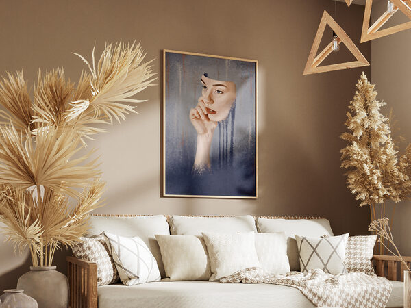 Framed Surreal Art Print on Matte Paper in Muted Colors about Neurodiversity | "Masking" - Image 3