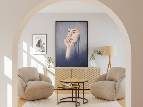 Framed Surreal Art Print on Matte Paper in Muted Colors about Neurodiversity | "Masking" - Image 9