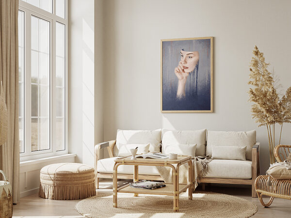 Framed Surreal Art Print on Matte Paper in Muted Colors about Neurodiversity | "Masking" - Image 5
