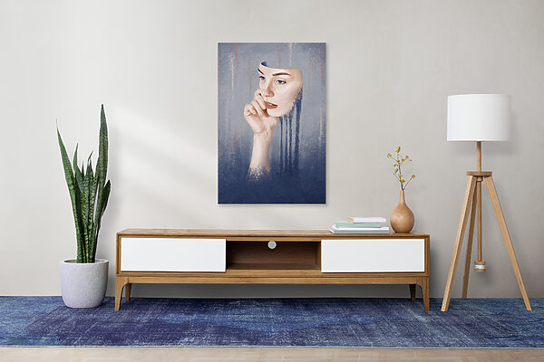 Unframed Surreal Art Print on Matte Paper in Muted Colors about Neurodiversity | "Masking" - Image 2