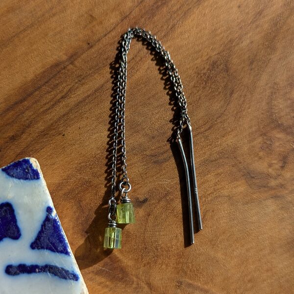 Peridot Threader Earrings